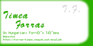 timea forras business card